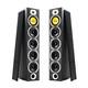 Fenton SHFT57B Tower Speakers 600W Floor Standing HiFi Woofer Set Black