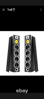 Fenton SHFT57B Tower Speakers 600W Floor Standing HiFi Woofer Set Black