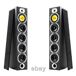 Fenton SHFT57B Tower Speakers 600W Floor Standing HiFi Woofer Set Black