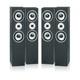 Fenton SHFT60B Black HiFi Tower Speakers Superior Floor Standing Audio System