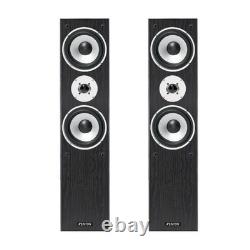 Fenton SHFT60B Black Tower Speaker Pair 3-Way Floor Standing HiFi System
