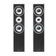 Fenton SHFT60B Black Tower Speaker Pair 3-Way Floor Standing HiFi System