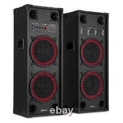 Fenton SPK210 2x10 Active Bluetooth Party Speaker Set Home DJ Starter Package
