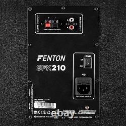 Fenton SPK210 2x10 Active Bluetooth Party Speaker Set Home DJ Starter Package