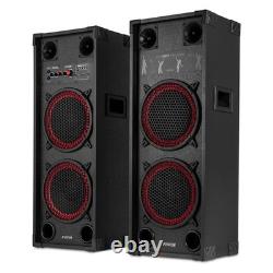 Fenton SPK210 2x10 Active Bluetooth Party Speaker Set Home DJ Starter Package