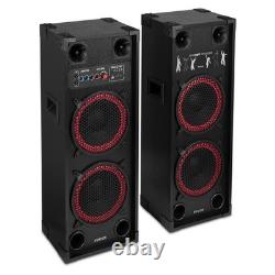Fenton SPK210 2x10 Active Bluetooth Party Speaker Set Home DJ Starter Package