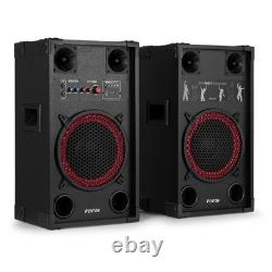 Fenton SPK-110 10 Active Bluetooth Party Speaker Set Home DJ Starter Package