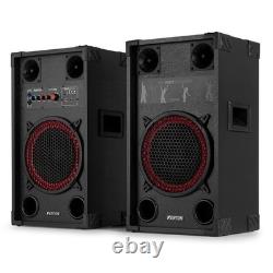 Fenton SPK-110 10 Active Bluetooth Party Speaker Set Home DJ Starter Package