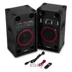 Fenton SPK-110 10 Active Bluetooth Party Speaker Set Home DJ Starter Package