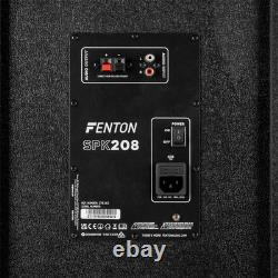 Fenton SPK-208 2x8 Active Bluetooth Party Speaker Set Home DJ Starter Package