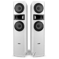 Floor Standing HiFi Tower Speaker System and Bluetooth Amplifier SHF700W White