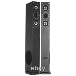 Floor Standing HiFi Tower Speaker System and Bluetooth Amplifier SHFT52B Black