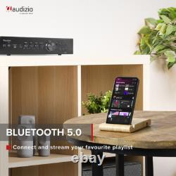 Floor Standing HiFi Tower Speaker System and Bluetooth Amplifier SHFT52B Black