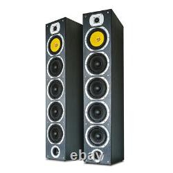Floor Standing HiFi Tower Speaker System and Bluetooth Amplifier SHFT57B Black