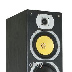 Floor Standing HiFi Tower Speaker System and Bluetooth Amplifier SHFT57B Black