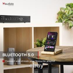 Floor Standing HiFi Tower Speaker System and Bluetooth Amplifier SHFT60B Black