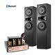 Floor Standing Speaker HiFi Tower System with Valve Amplifier SHF700B Black