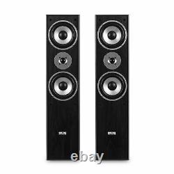 Floor-Standing Speakers Hi Fi Party DJ 3 Way Stereo Sound System 350 W Black