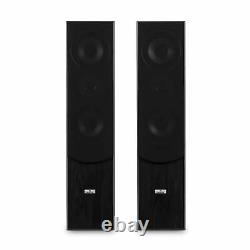 Floor-Standing Speakers Hi Fi Party DJ 3 Way Stereo Sound System 350 W Black