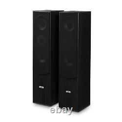 Floor-Standing Speakers Hi Fi Party DJ 3 Way Stereo Sound System 350 W Black