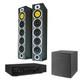 Floor Standing Tower Speaker System with Subwoofer and Stereo HiFi Amplifier