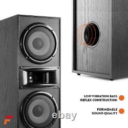 Floor Standing Tower Speakers for Home HiFi Stereo, Dual 6.5 Woofers, SHF700B