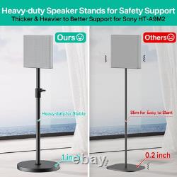 Heavy-Duty Floor Speaker Stands Pair for Sony HT-A9M2 Stand Height Adjustable