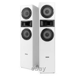 Home Hi-Fi Floor Standing Tower Speakers, Dual 6.5 Set, SHF700W, White Pair