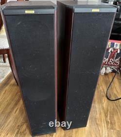Jamo Classic 6 Floor-Standing Wired Speakers Pair, Black/Brown Wood Finish