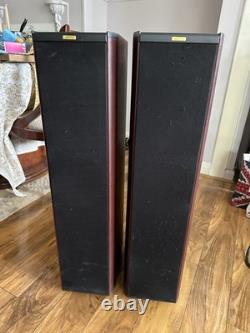 Jamo Classic 6 Floor-Standing Wired Speakers Pair, Black/Brown Wood Finish