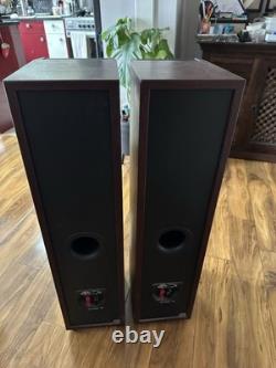 Jamo Classic 6 Floor-Standing Wired Speakers Pair, Black/Brown Wood Finish