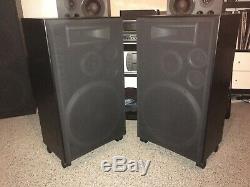 Jamo D 365, 3-way loud floorstanding speakers, 15 bass woofer, horn tweeter