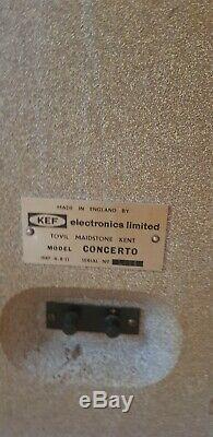 KEF Concerto Speakers Vintage Hi-Fi Audiophile 1970s Floor Standing