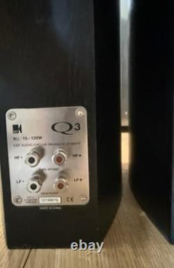 KEF Q3 Bi-Wire Floor Standing Speakers, Black, 15-120W, 8 Ohms