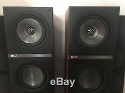 KEF Q500 Uni-Q Driver Floor Standing Speakers In English Cherry Pair Boxed