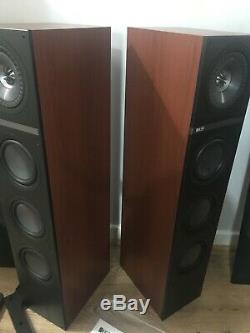 KEF Q500 Uni-Q Driver Floor Standing Speakers In English Cherry Pair Boxed