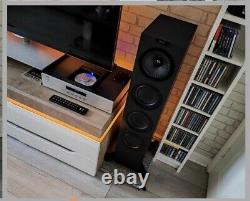 KEF Q550 Floorstanding Speakers BLACK + Magnetic Front Covers BOXED & STUNNING