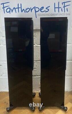 KEF R500 Floorstanding Speaker Pair Gloss Black Preowned