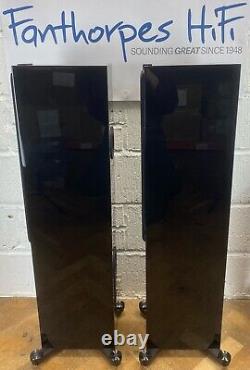 KEF R500 Floorstanding Speaker Pair Gloss Black Preowned