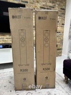 KEF R500 Floorstanding Speakers with Original Packaging Piano Black