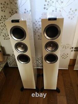 KEF R500 Gloss White 3-Way Floorstanding Speakers BOXED