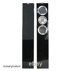 KEF R500 Loudspeakers Pair Piano Gloss Black Floorstanding Speakers