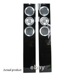 KEF R500 Loudspeakers Pair Piano Gloss Black Floorstanding Speakers