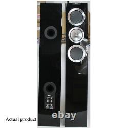 KEF R500 Loudspeakers Pair Piano Gloss Black Floorstanding Speakers