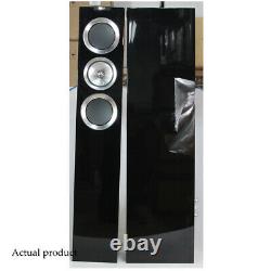 KEF R500 Loudspeakers Pair Piano Gloss Black Floorstanding Speakers