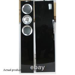 KEF R500 Loudspeakers Pair Piano Gloss Black Floorstanding Speakers