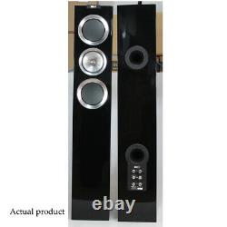 KEF R500 Loudspeakers Pair Piano Gloss Black Floorstanding Speakers