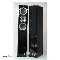 KEF R500 Loudspeakers Piano Black Floorstanding Tower Speakers PAIR R-500