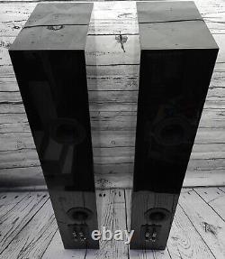 KEF R5 Home Audio Hi-Fi Compact 3-Way Floor Standing Speakers Gloss Black EX#