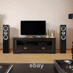 KEF R700 Speakers Pair High Gloss Black Floorstanding 3-Way B-Grade